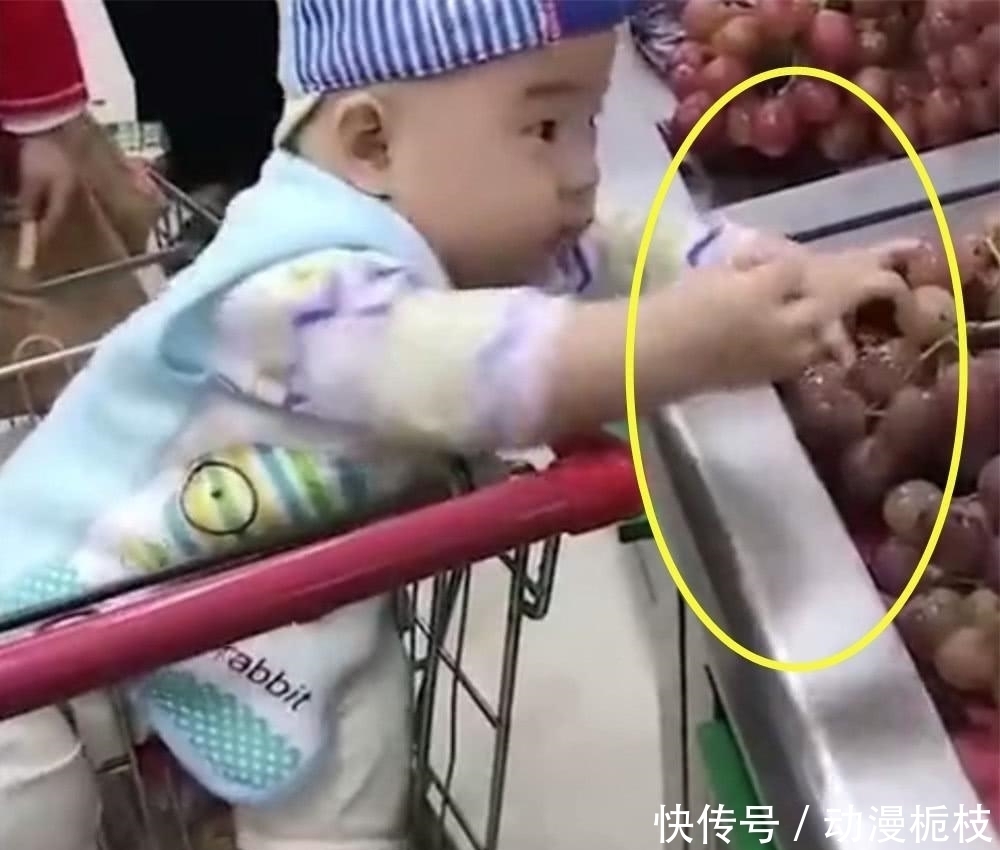 提子|妈妈带宝宝逛超市，走到水果区宝宝竟做出如此行为，评论炸了