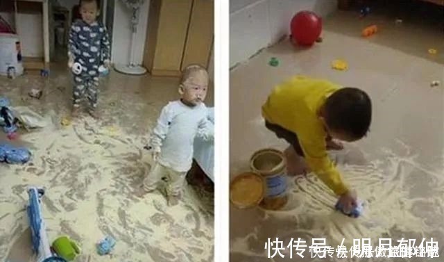 宝爸|有种养娃叫“佛性养娃”,孩子奶粉撒一地,宝爸坐视不管