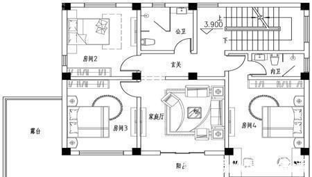 露台|推荐5款三层别墅设计图纸,最适合农村建的房子