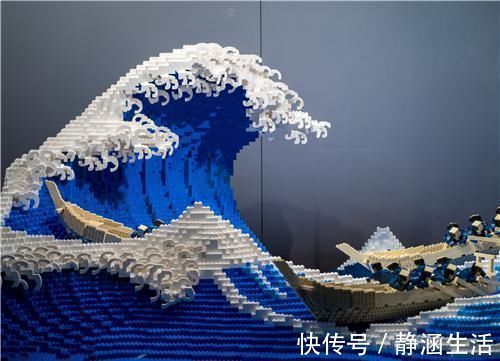 三井&日本乐高大神用5万零件还原名画,打造浮世绘3D立体版