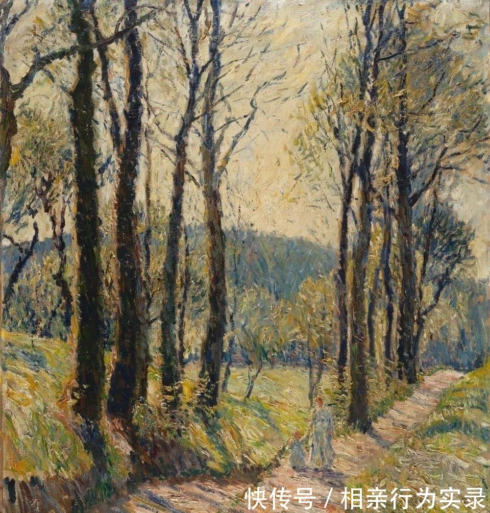 空间感&他是印象派画家,风景油画调子清雅,动感的笔触肌理让人赏心悦目