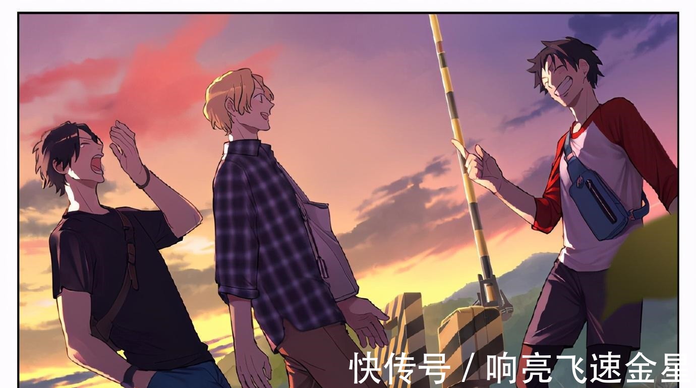 路飞|海贼王三兄弟生活在现代,这是令人羡慕的样子吧生活却不尽人意