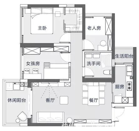 风三居室|100平现代风三居室,色彩运用细节搭配上都非常用心