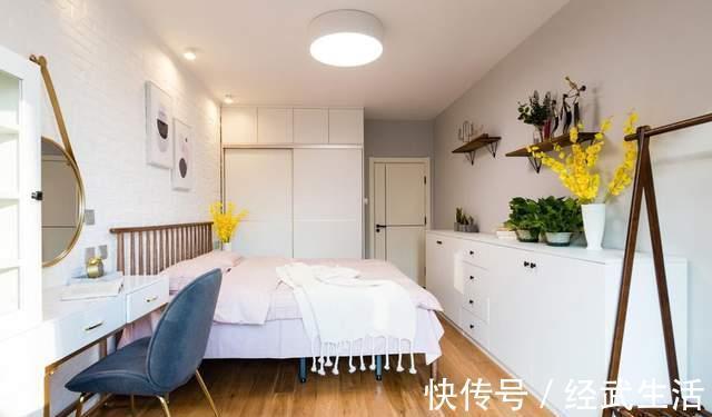 餐厨|50m2老破小爆改:餐厨合并功能叠加,一居改两室,精致又清新!