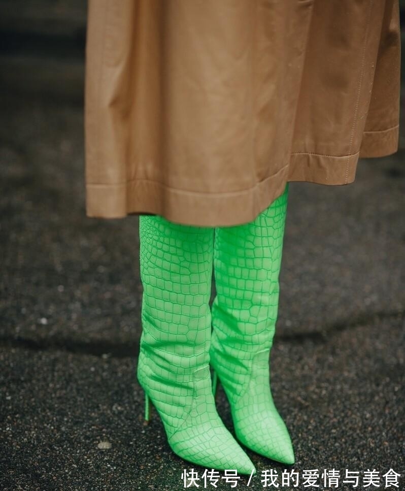 时髦 今年绿色才是最火流行色,时髦好搭还吸睛,比红色更显气质