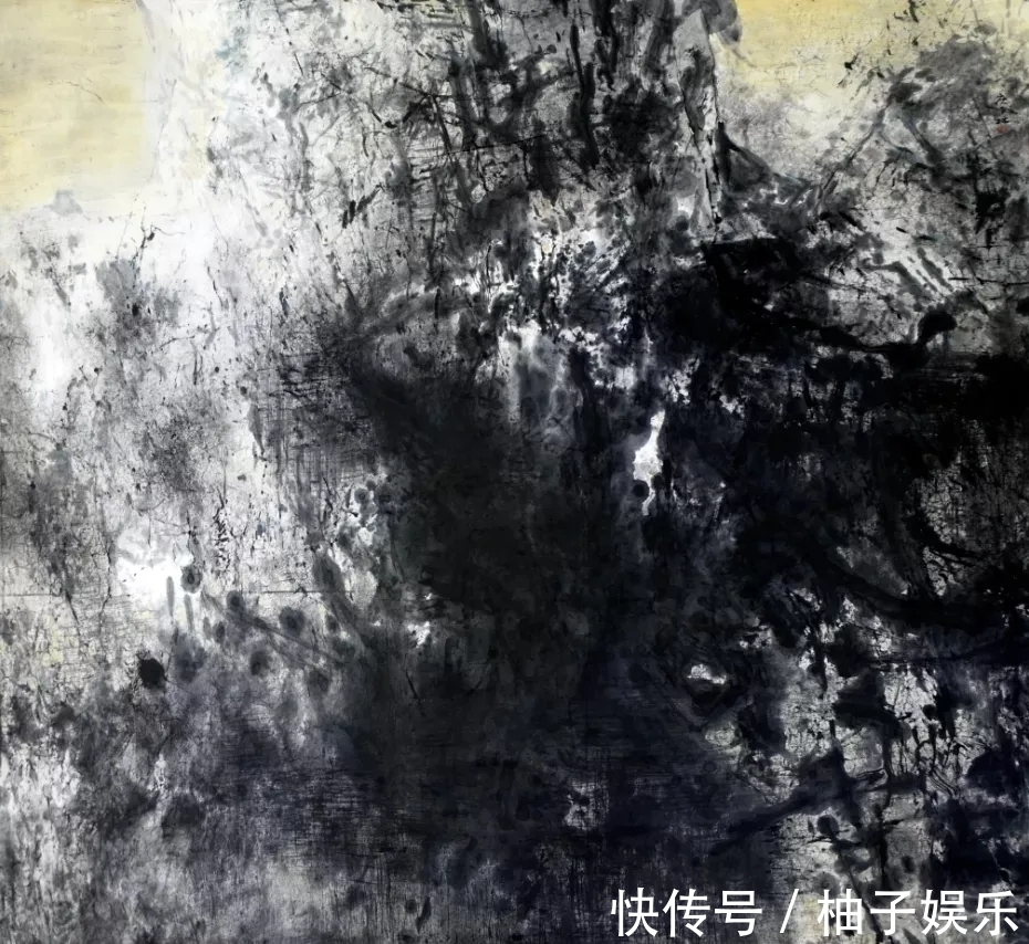 水墨&构成的画面很打眼！霍彪水墨山水画
