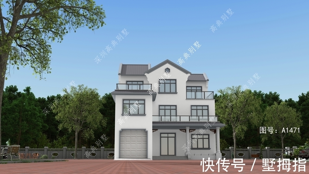 新中式别墅|新中式别墅越来越受欢迎,下面这款自建房你喜欢吗?外观经典好看