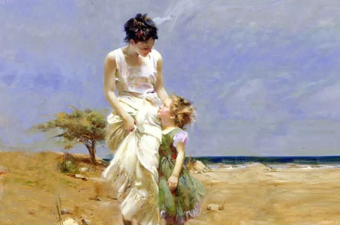 人物#皮诺德埃尼的油画人物，色彩斑斓，动静结合，光彩照人