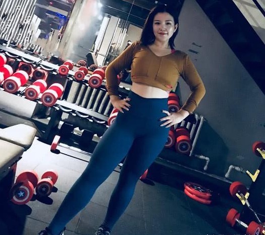 丰腴|140斤黑龙江健身女神, 丰腴不失美感, 身材饱满肉长的恰到好处