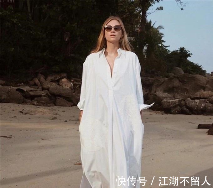整体造型|最近火了一种裙子叫“衬衫裙”,时髦减龄又显瘦,明星都上头了