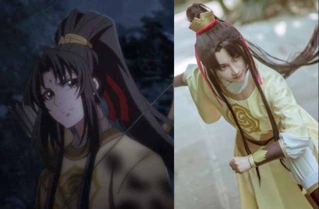 萧瑟|神还原的国漫角色cosplay，淮竹妈妈很可爱，言生的萧瑟出神入化