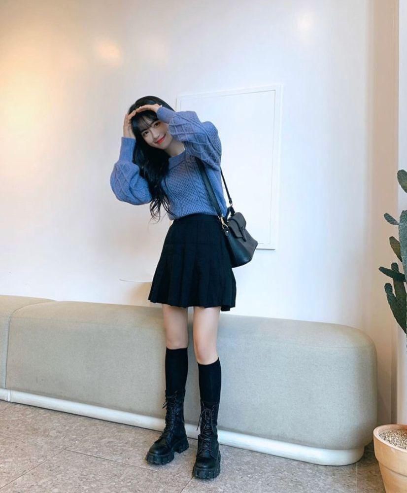 裙子 + 靴子 = 好看 + 洋气 ！