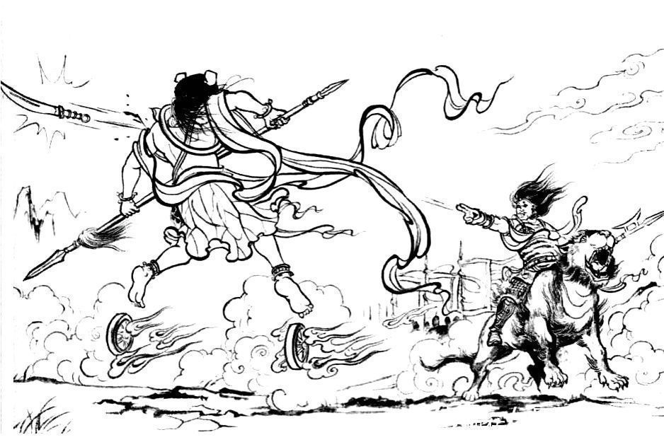 哪吒$封神演义无敌人仙法宝,哪吒被打成痴呆,杨戬玄功护体也差点送命