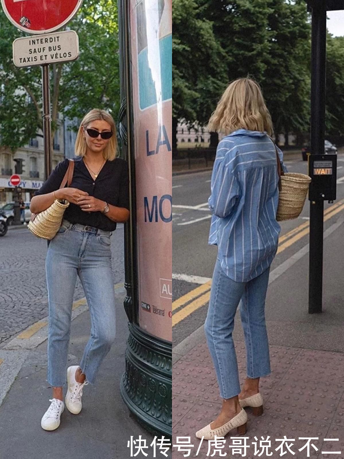 人人都有的“牛仔裤”，原来这么时尚高级，真服这位中年博主