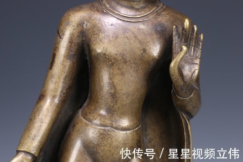 释迦牟尼$明清时期,铜释迦牟尼立像