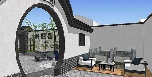 庭院|为了孝敬父母,他拆掉300㎡祖宅,自建中式别墅,效果图太美了