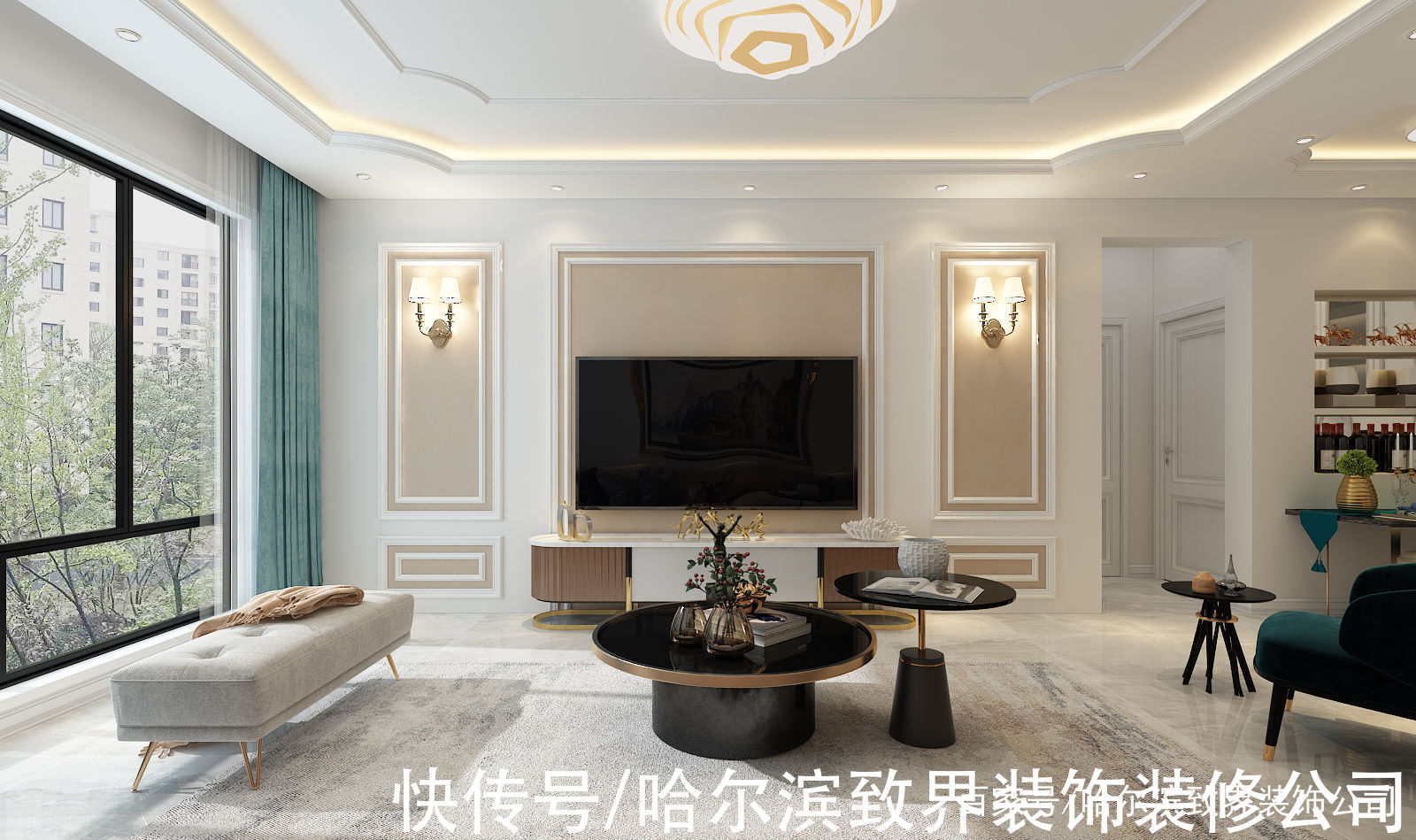 简欧风|汇龙拾光里65.5㎡融入现代元素的简欧风带给家人数不尽的舒服