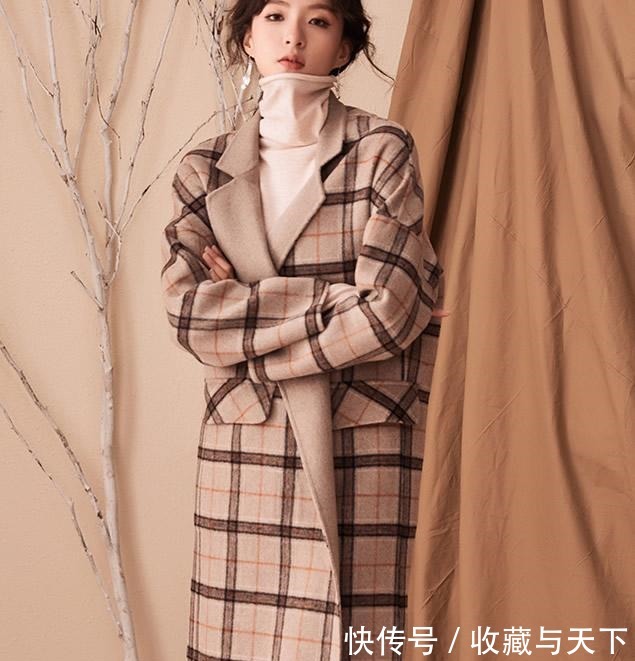 面料 别再穿羽绒服了,试试这样的双面呢大衣,轻奢保暖又时髦!