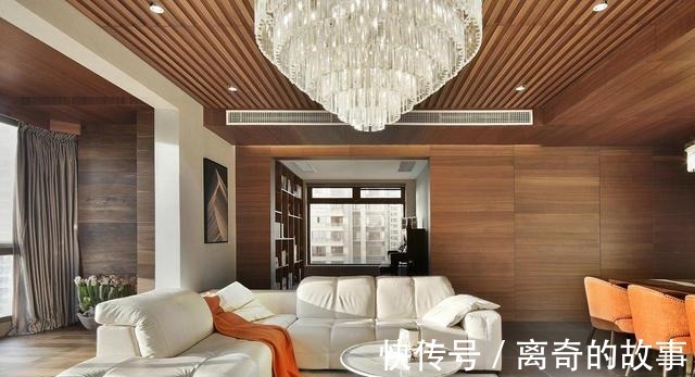 灰白蓝|虽然装修超了预算,依然喜欢木饰面吊顶,现代风格实拍图晒给你看!