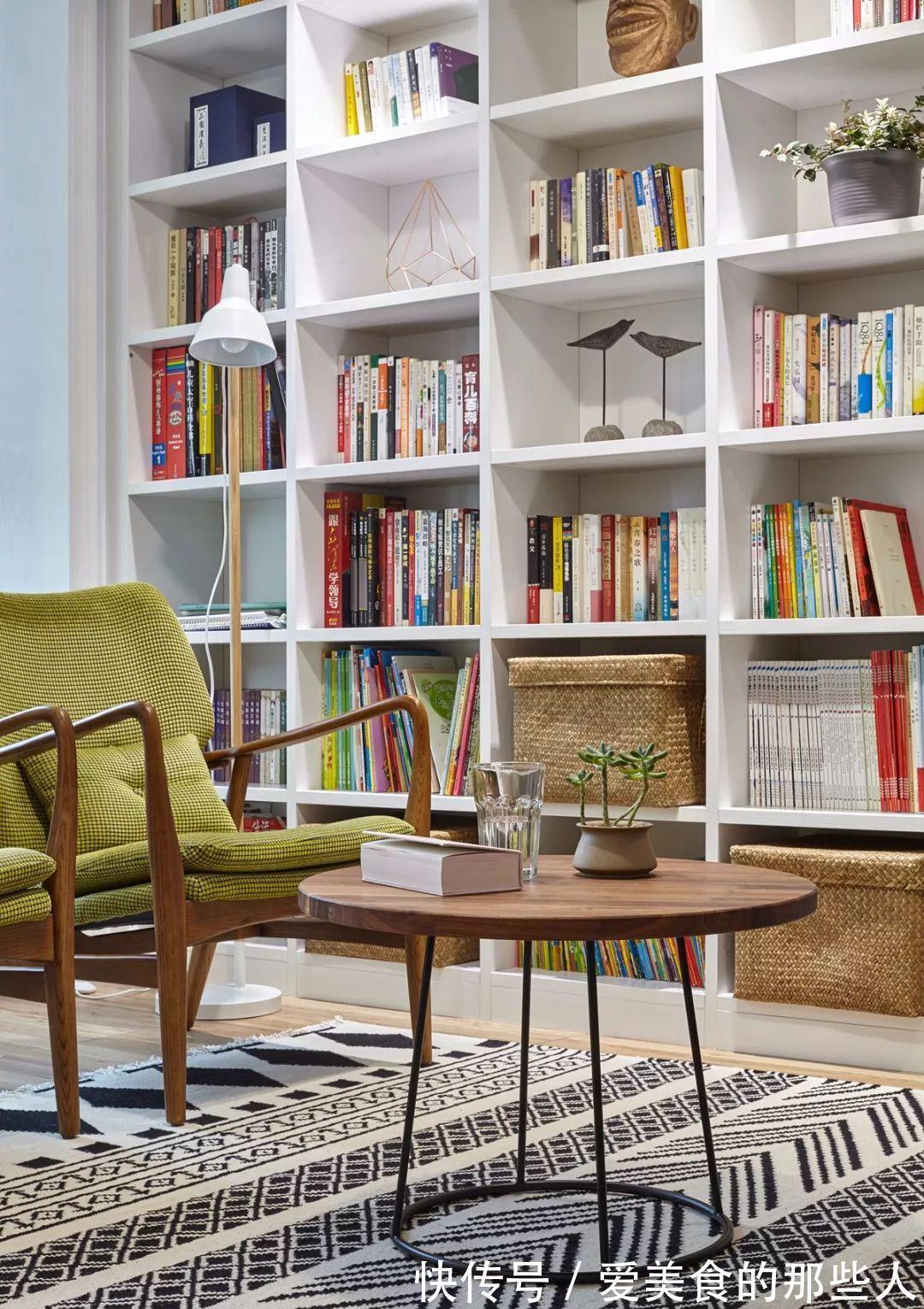 床头|91平的北欧家,客厅拥有家庭图书馆太赞了!