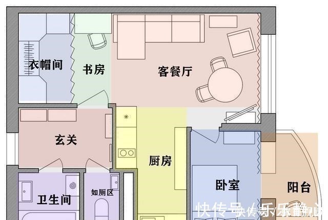 小公寓|44平小公寓,有衣帽间有书房,进门还有独立玄关,一住就是十年!