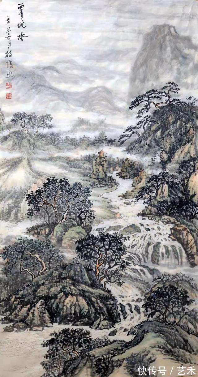 东莞市#画家杨俊——山水自然清雅,温婉柔情作品选