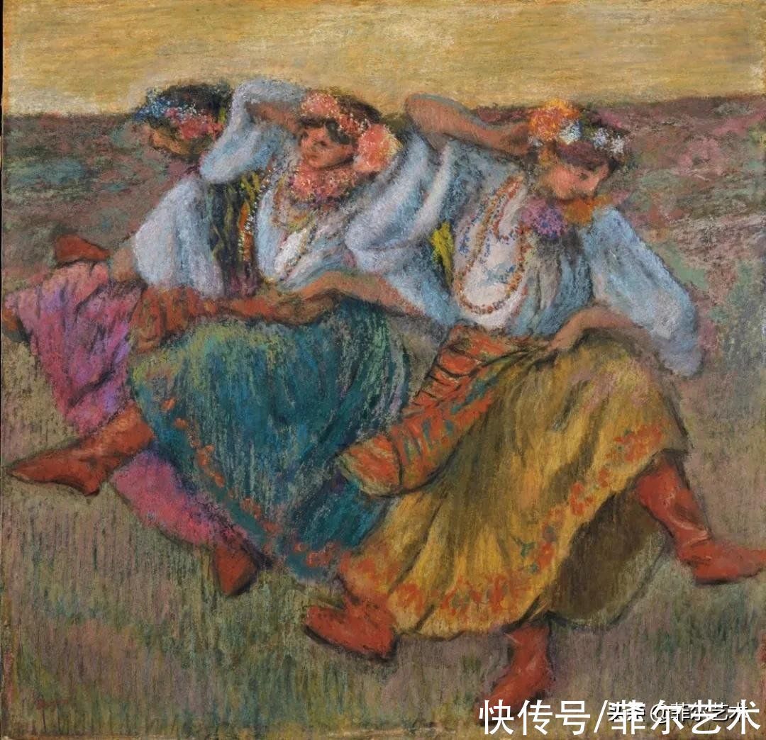 安格尔$法国艺术大师埃德加·德加舞女125幅油画作品,美翻了