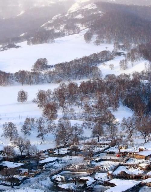 坝上，画家笔下的唯美雪原，冬季景色不输秋季与夏天