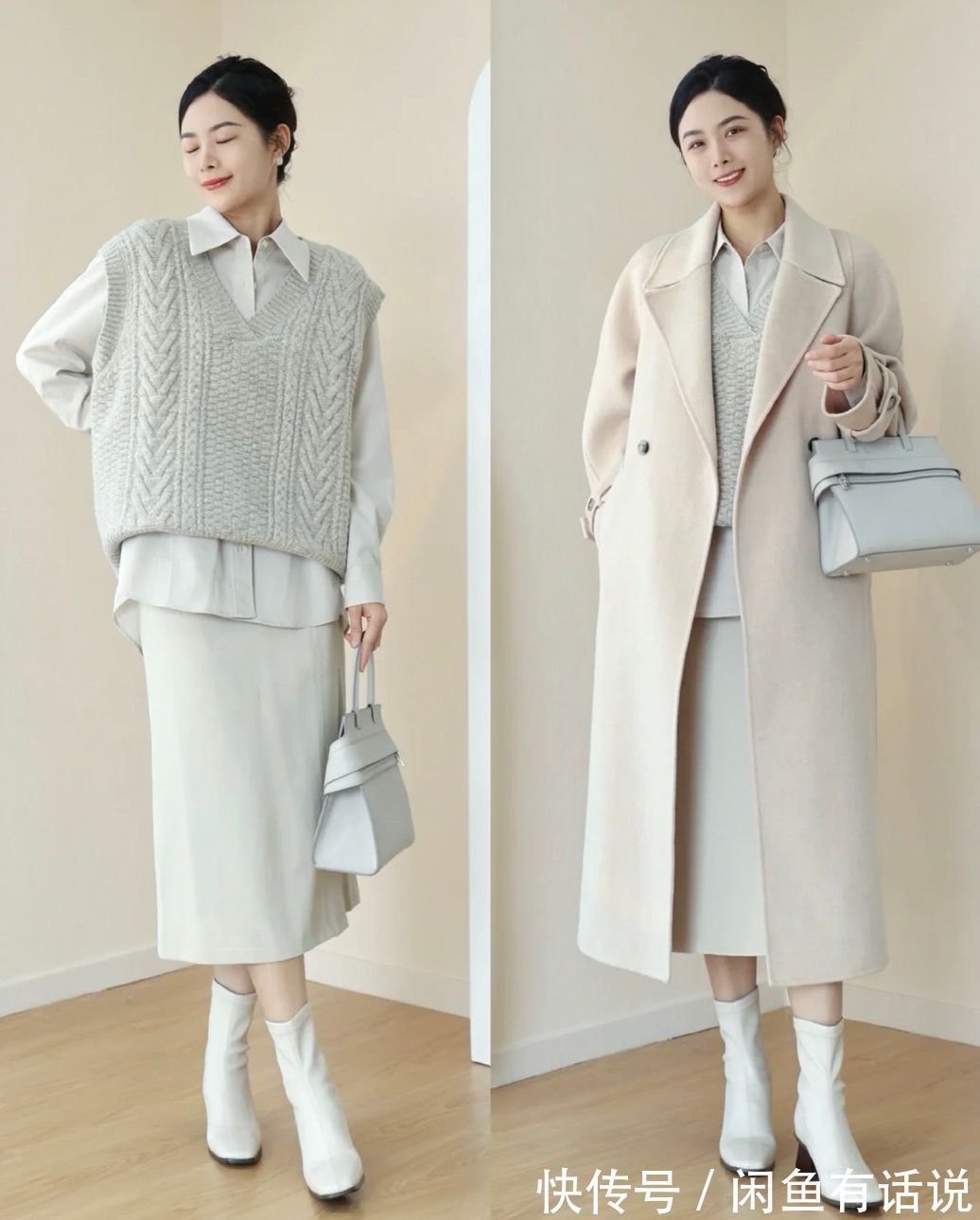 燕麦|今年冬天超火的“燕麦色大衣”,学35岁博主这么穿,高级又显气质