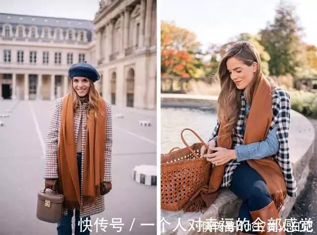 围巾 藏蓝色大衣配什么围巾?深沉的颜色就应该加一点柔情,驼色是真爱