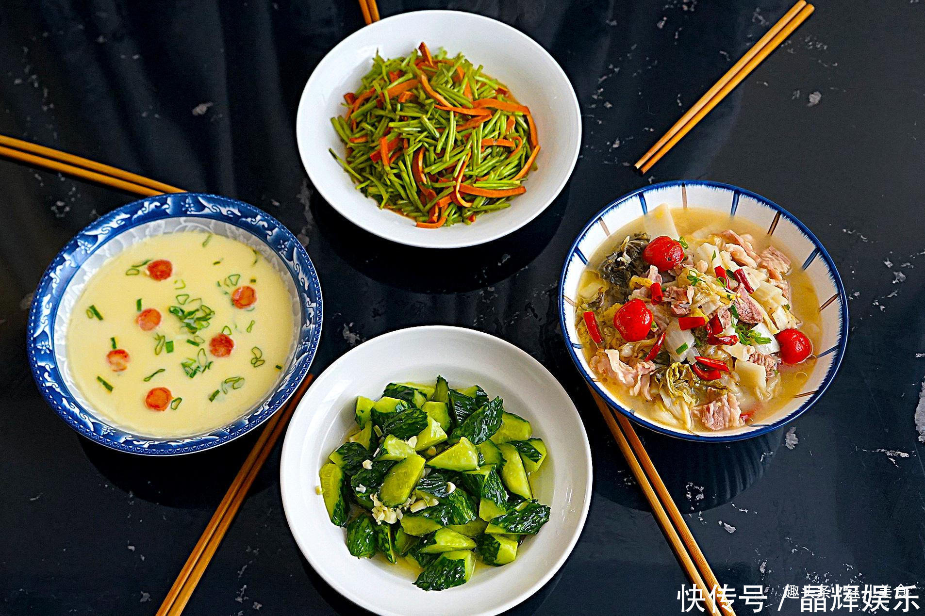 晒晒我家的午餐,简单4道家常菜,有荤有素,营养美味还不浪费