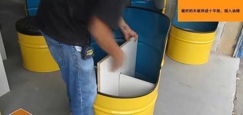 院子|油桶切开改椅子,美观还耐用,摆在院子效果惊人,国外这男子真牛