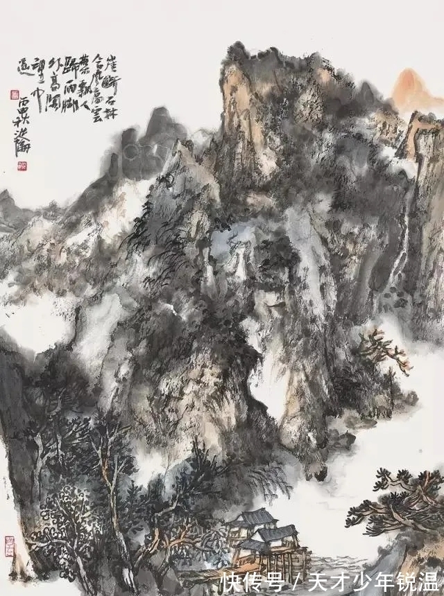 水墨#融会贯通|薛从伦水墨山水画