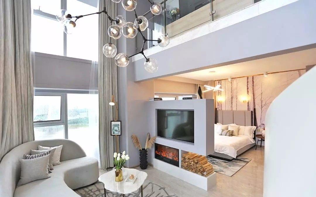 大平层|不足百平的复式空间,通过灵动合理的设计,诠释出别墅般的质感