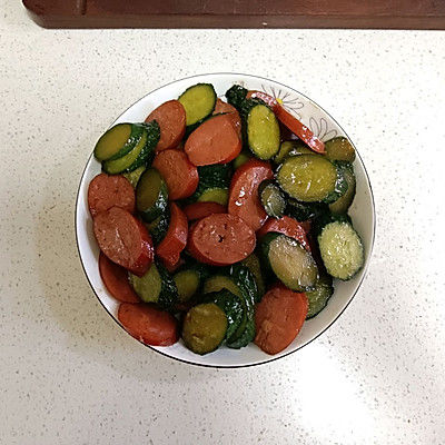 黄瓜炒火腿肉