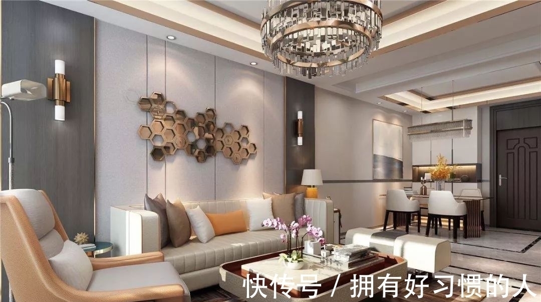 黄铜|客厅别再乱装了,如今流行轻奢风,精致漂亮上档次,太羡慕!