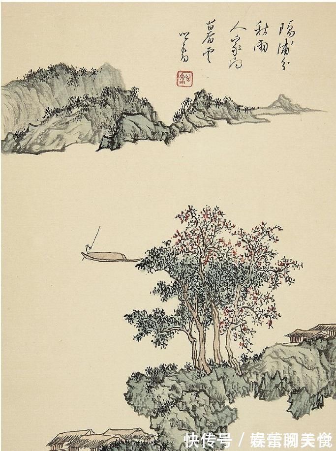 浅绛@溥儒绘画大器晚成,寄情山水有画必有诗,风格不输张大千