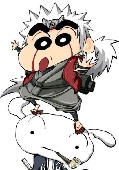 自来也|当蜡笔小新和火影忍者里面的人物结合之后,看到纲手我服了
