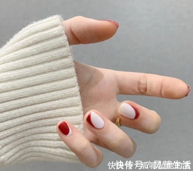 晕染|显手白的美甲分享!莫兰迪色高级,拼接美甲大方,玫瑰金色显白