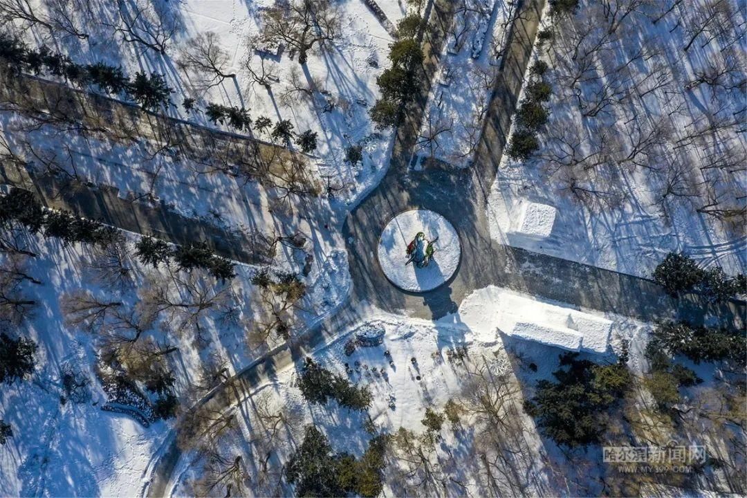 探秘|太阳岛雪博会：还没开雕，堆雪已经很壮观丨手机记者带你探秘