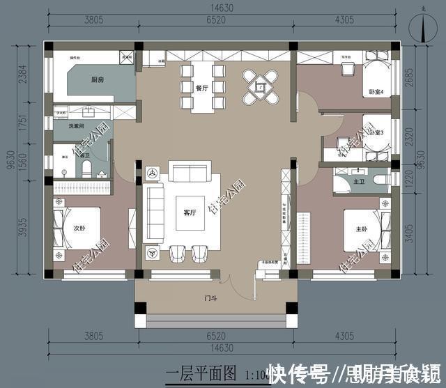 平面|10套农村一层养老房，有院子有火炕，15万的造价盖哪套都不亏