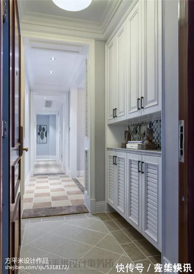 净色|玄关是家的门面，原来地砖也可以铺得这么美~