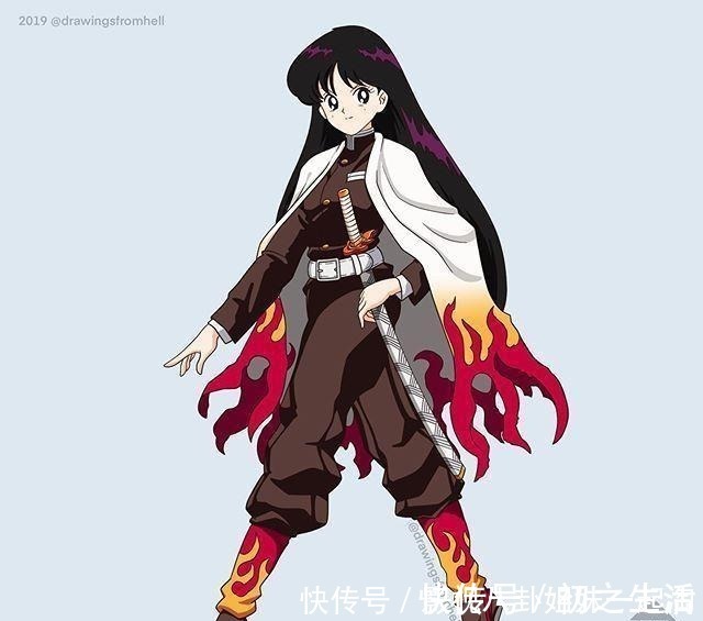 炭治郎|美少女战士穿上鬼灭之刃的服饰,还是非常好看,一点都没违和感