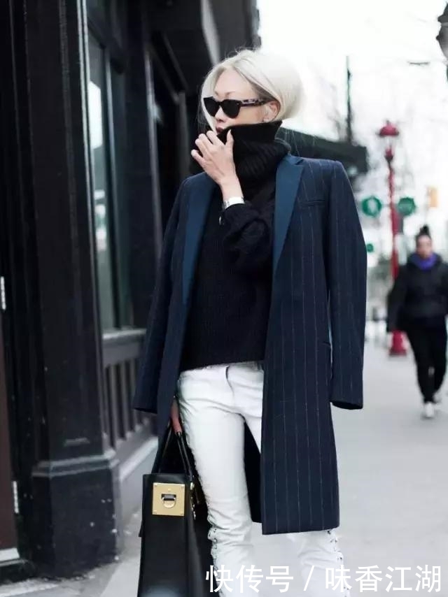 今年最火高领毛衣+大衣,才是秋冬绝配!