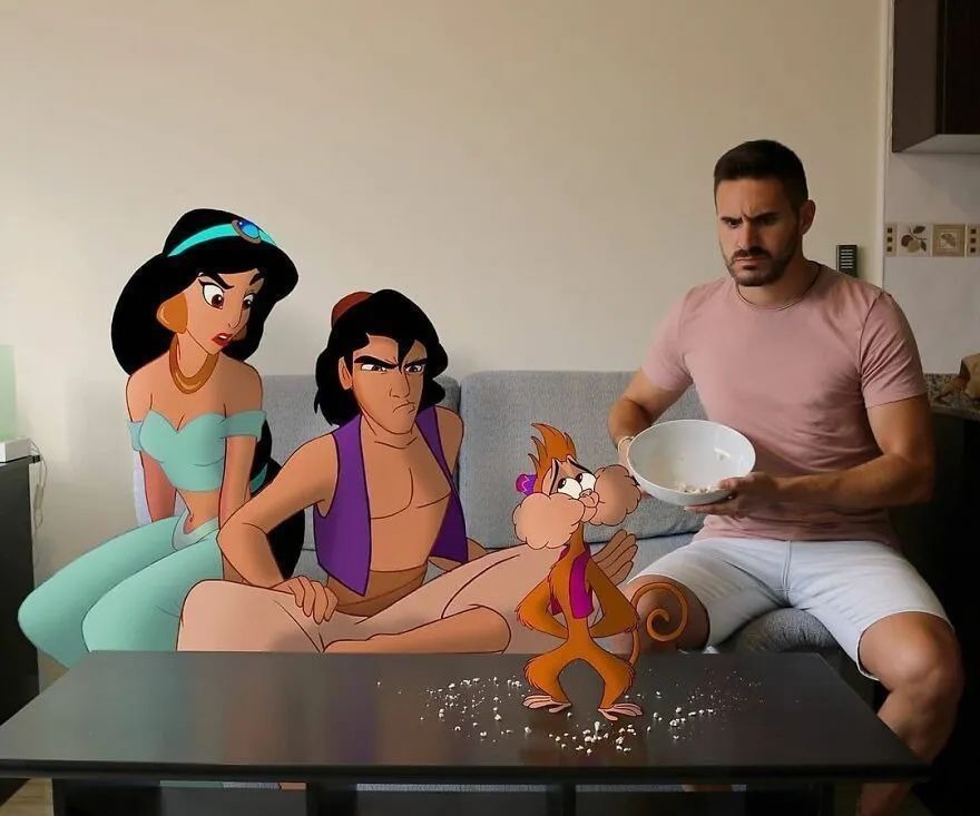 现实生活中|他将迪士尼动画明星“请”进家门,一系列小插曲,令人捧腹