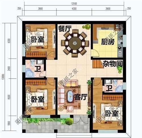 阁楼|一层半农村建房设计图，美观实用还经济，有这样的房子谁还住楼房