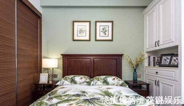 玄关|120㎡三室改四室,看起来比140㎡的还要大,经典美式风格太好看了