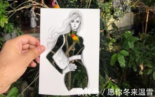 印花!这才是灵魂插画师!手绘图只画一半也惊艳,这衣服效果比高定还美