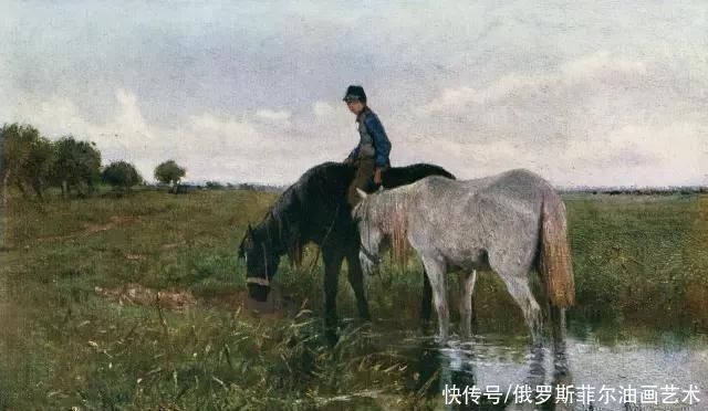 盛开的桃花|荷兰画家,海牙画派的代表人物~梵高妹夫的风景油画作品欣赏