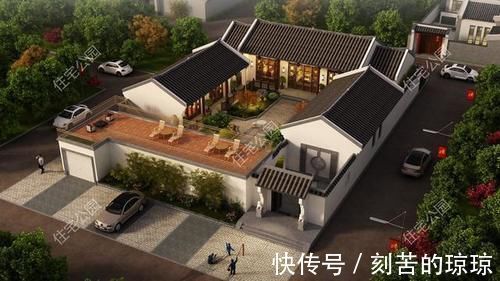 平层|农村建房还是有个院子好,10套农村平层小院,既能停车还能养鸡鸭